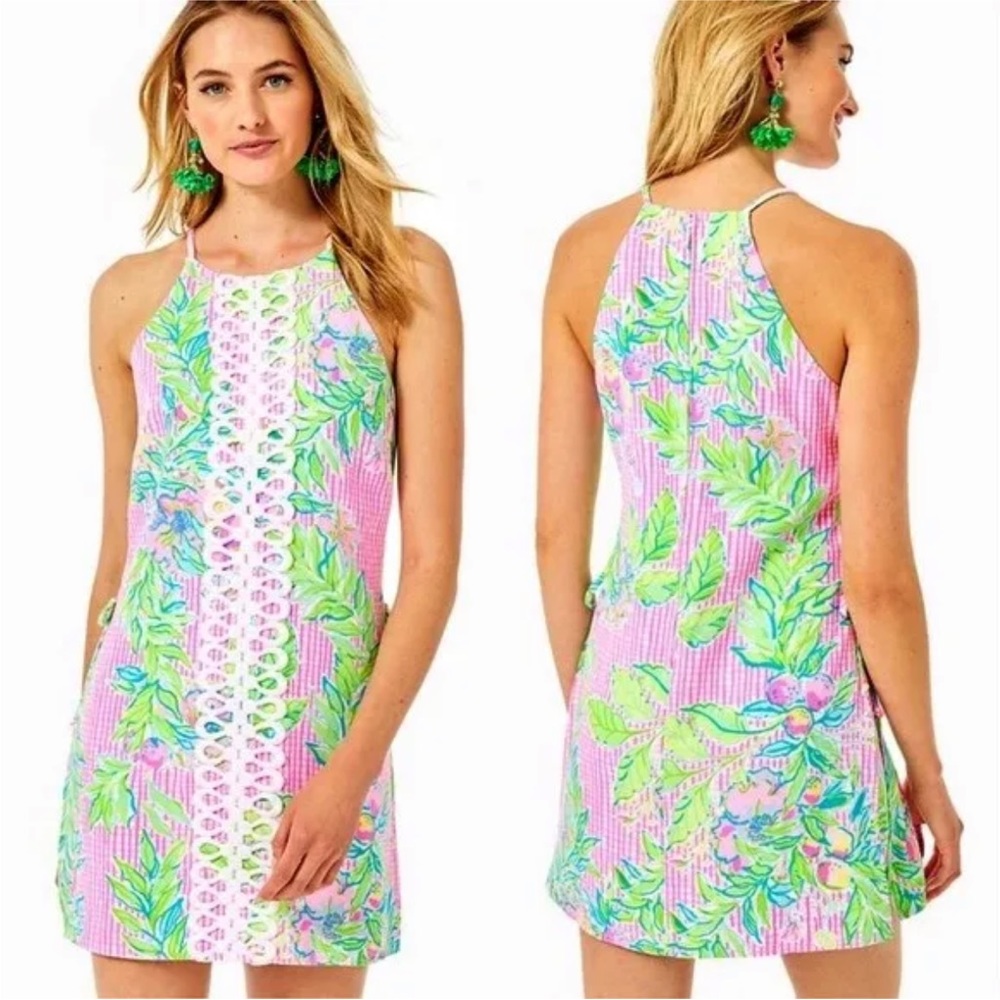 Lilly Pulitzer Pearl Romper Don’t Stop Beleafing